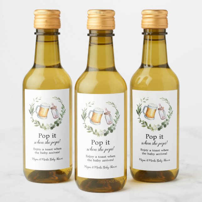 Étiquettes Pour Bouteilles De Vin Passez-le quand elle pop (Bouteilles)