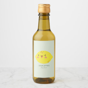 Étiquettes Pour Bouteilles De Vin Petit Baby shower Citrus Citron Cutie