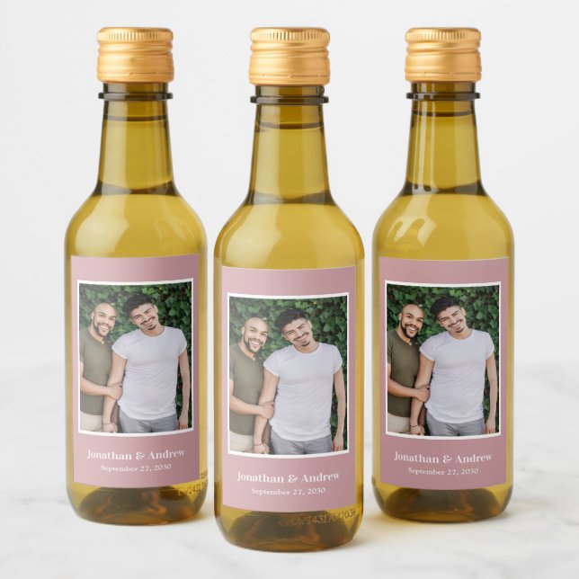 Étiquettes Pour Bouteilles De Vin Photo Mariage LGBTQ (Bouteilles)
