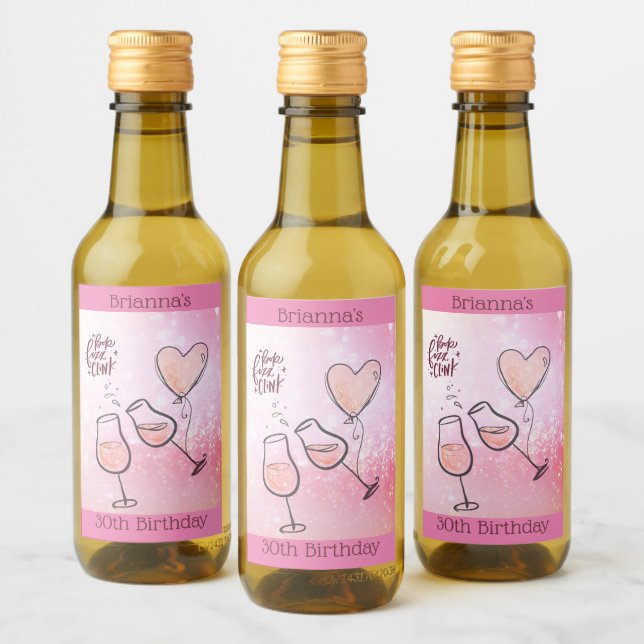 Étiquettes Pour Bouteilles De Vin Pop Fizz Vin Clink Verre Étincelant Vin Celebrati (Bouteilles)