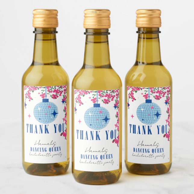 Étiquettes Pour Bouteilles De Vin Santorin Musicale Bougainvillea Enterrement de Vie (Bouteilles)