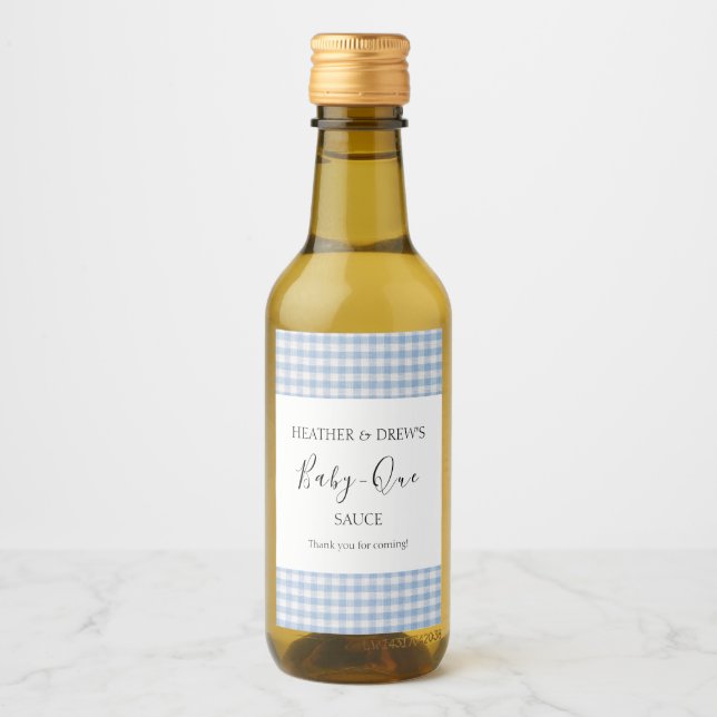 Étiquettes Pour Bouteilles De Vin Sauce barbecue Baby shower sur mesure Barbecue Gar (Devant)