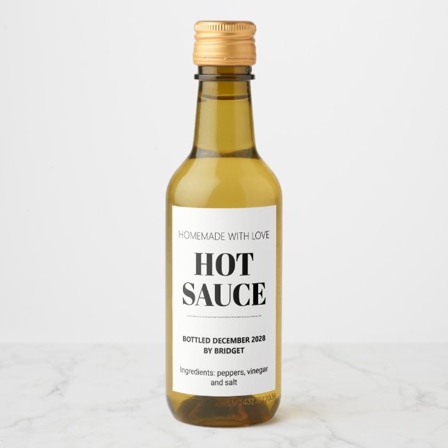 Étiquettes Pour Bouteilles De Vin Sauce piquante générique personnalisable  (Devant)
