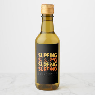 Étiquettes Pour Bouteilles De Vin Surf Style de vie Surf