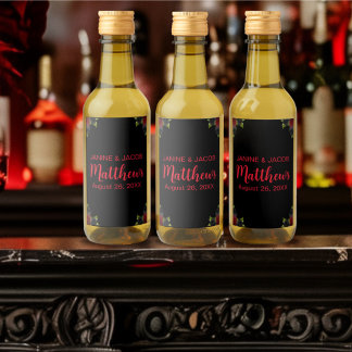 Étiquettes Pour Bouteilles De Vin Til Death Do Us Part Gothique Roses Noires et Roug