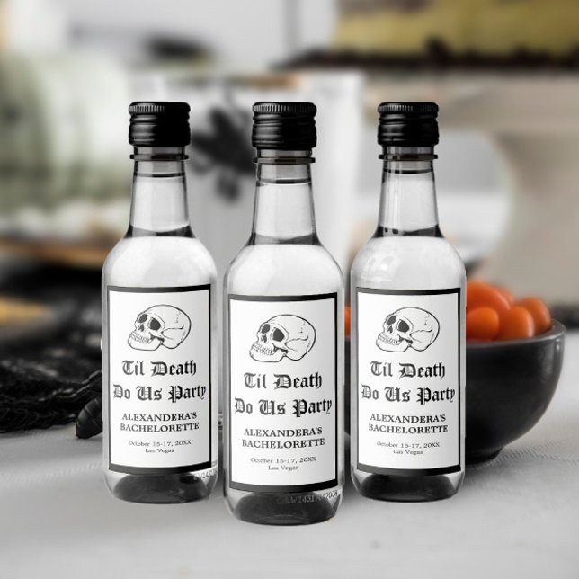 Étiquettes Pour Bouteilles De Vin Til Death Do Us Party Bachelorette Champagne (Créateur téléchargé)