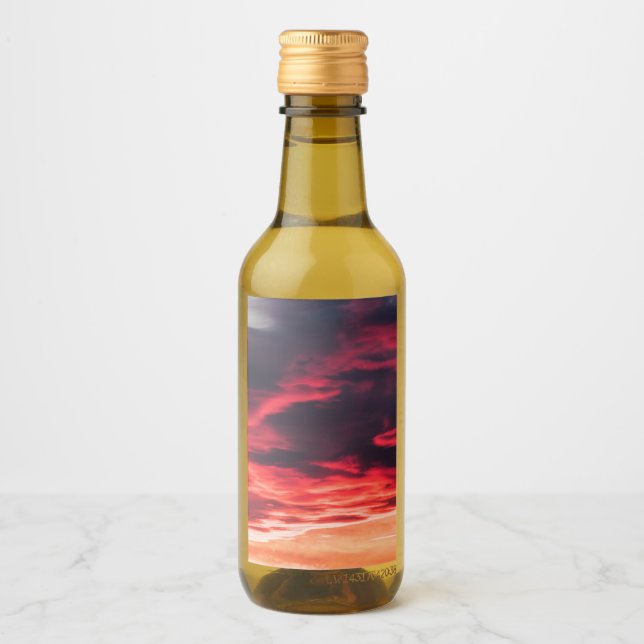 Étiquettes Pour Bouteilles De Vin vague féline (Devant)