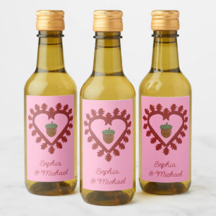 Étiquettes Pour Bouteilles De Vin Valentines Jour Amour Coeur Acorn Personnalisé Mar