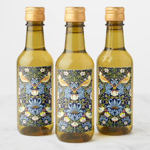 Étiquettes Pour Bouteilles De Vin William Morris : Strawberry Thief Design vintage,