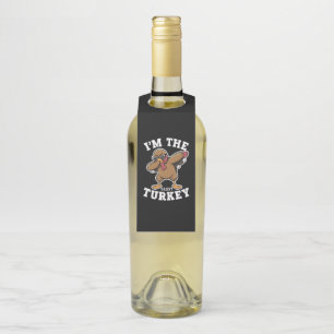 Étiquettes Pour Bouteilles Dinde impertinente assortie à la fête de Thanksgiv