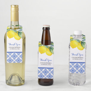 Étiquettes Pour Bouteilles Douche citron