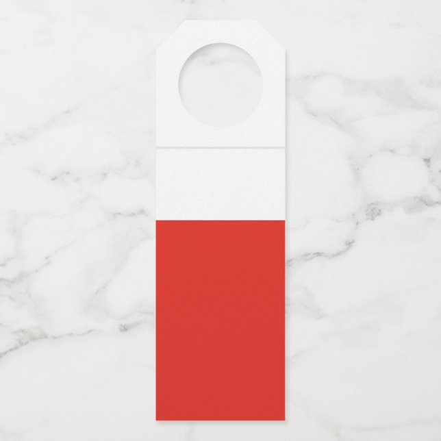 Étiquettes Pour Bouteilles Drapeau de la Pologne (Devant)