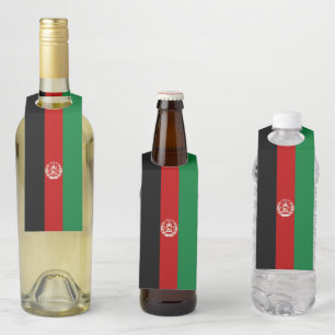Étiquettes Pour Bouteilles Drapeau de l'Afghanistan
