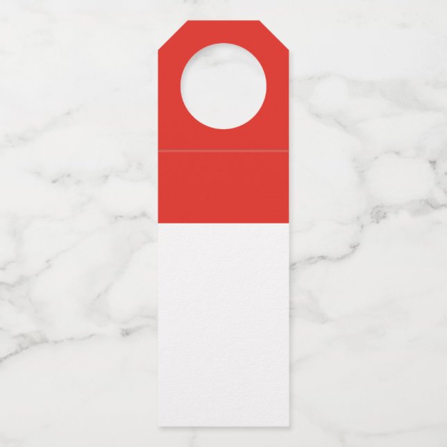 Étiquettes Pour Bouteilles Drapeau de l'Indonésie (Devant)