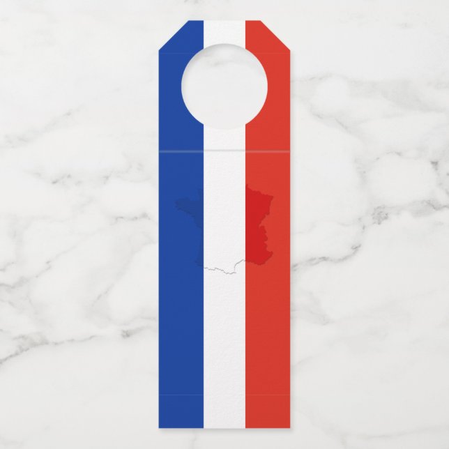 Étiquettes Pour Bouteilles Drapeau français (Devant)