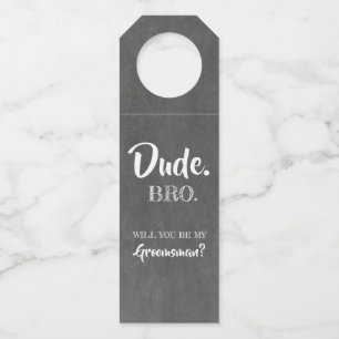 Étiquettes Pour Bouteilles Dude Bro - Proposition amusante pour les Groomsmen
