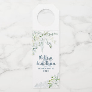 Étiquettes Pour Bouteilles Eau romantique fleurs blanches mariage personnalis
