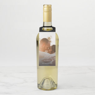 Étiquettes Pour Bouteilles Élégant Mariage de calligraphie photo