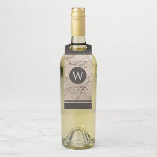 Étiquettes Pour Bouteilles Elégant Sepia Toned Cracked Stones