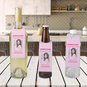 Étiquettes Pour Bouteilles Élégante photo des diplômés