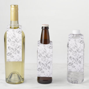 Étiquettes Pour Bouteilles Ensemble de dossiers botaniques élégants