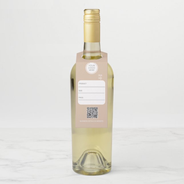 Étiquettes Pour Bouteilles Étiquettes de bouteilles à accrocher avec logo de  (Sur bouteille)