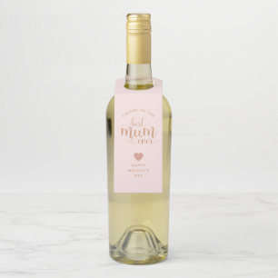 Étiquettes Pour Bouteilles Faux Rose Gold Meilleure maman Jamais Bottle Hange