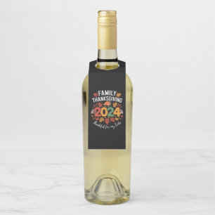 Étiquettes Pour Bouteilles Fête De La Famille 2024 Remerciements Pour Ma Trib