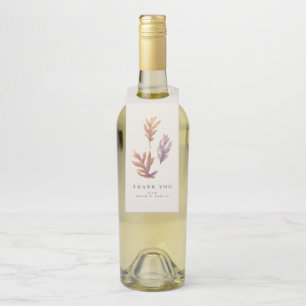 Étiquettes Pour Bouteilles Feuilles d'automne remerciement d'action de grâce
