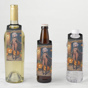 Étiquettes Pour Bouteilles Fille d'anime d'Halloween Trick or Treat Body Pain