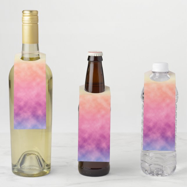 Étiquettes Pour Bouteilles Fleur Radieuse (En situation)