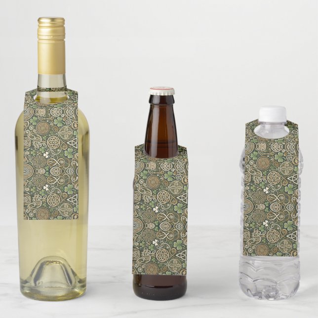 Étiquettes Pour Bouteilles Floraison Celtique (En situation)