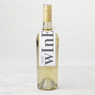 Étiquettes Pour Bouteilles Gros Monogramme Moderne Simple