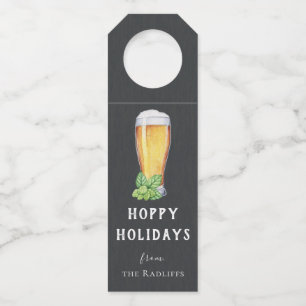 Étiquettes Pour Bouteilles Hoppy Holidays Chalkboard Bottle Hanger