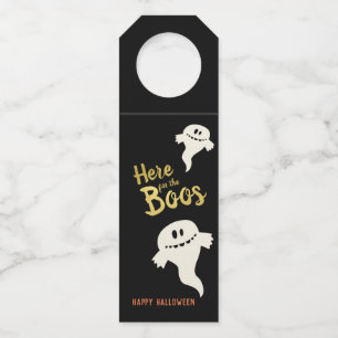 Étiquettes Pour Bouteilles Ici pour la fête d'Halloween Boos