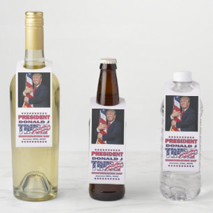 Étiquettes Pour Bouteilles Inauguration 2025 du président Trump