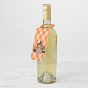 Étiquettes Pour Bouteilles Joli dindon de Thanksgiving classique/vintage