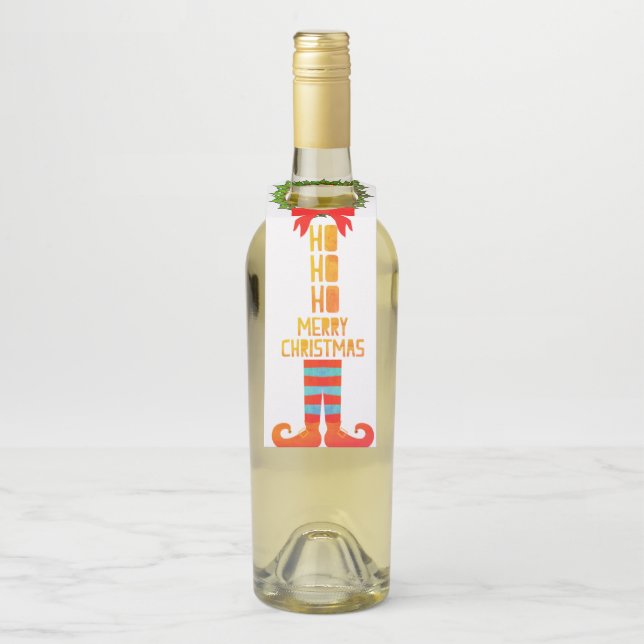 Étiquettes Pour Bouteilles Joyeux Noël (Sur bouteille)