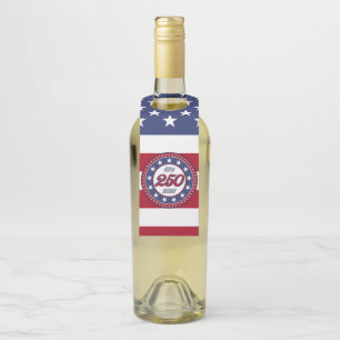 Étiquettes Pour Bouteilles Les 250 ans d'Amérique avec le drapeau des États-U