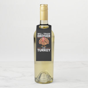 Étiquettes Pour Bouteilles Les enfants de Thanksgiving échangeront leur frère