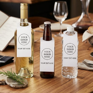 Étiquettes Pour Bouteilles Logo Promotionnel Personnalisé – Aucune Commande M