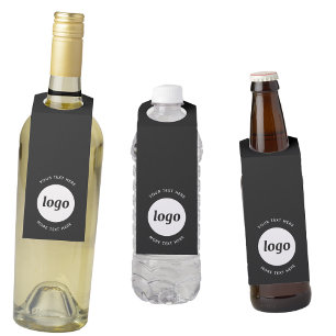 Étiquettes Pour Bouteilles Logo simple avec promotion de texte