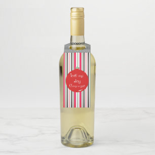Étiquettes Pour Bouteilles Love & Joy vous souhaitent un Joyeux Noël Faveur d