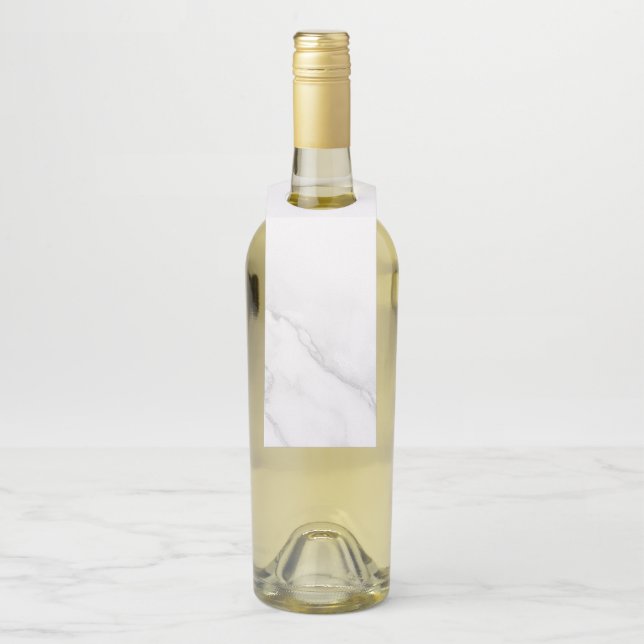 Étiquettes Pour Bouteilles Marbre Blanc (Sur bouteille)