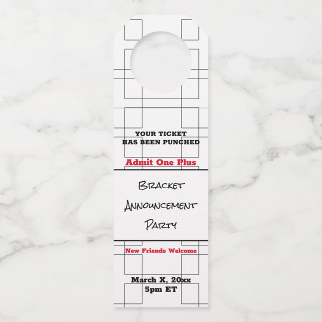 Étiquettes Pour Bouteilles Marche Faire-part de basket-ball (Devant)