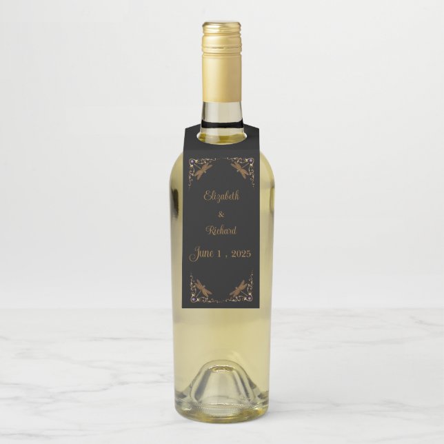 Étiquettes Pour Bouteilles Mariage Fantastique de Conte de Fée (Sur bouteille)
