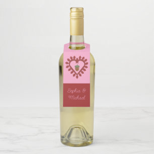 Étiquettes Pour Bouteilles Mariage personnalisé Saint-Valentin Love Heart Gla