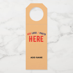 ÉTIQUETTES POUR BOUTEILLES MARQUE VÉRIFIÉE ORANGE PERSONNALISÉE ET MODERNE