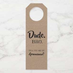 Étiquettes Pour Bouteilles Mec Frère - Proposition de garçon d'honneur drôle