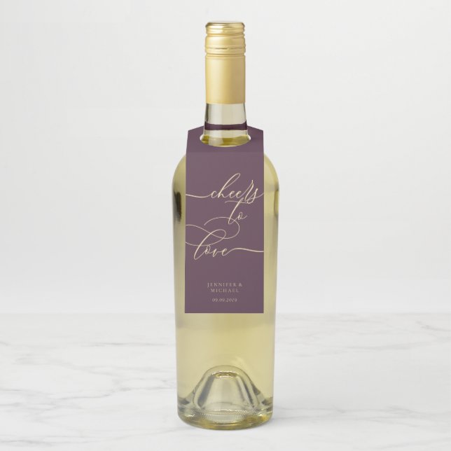 Étiquettes Pour Bouteilles Midnight Fig & Champagne Love Party Celebration (Sur bouteille)